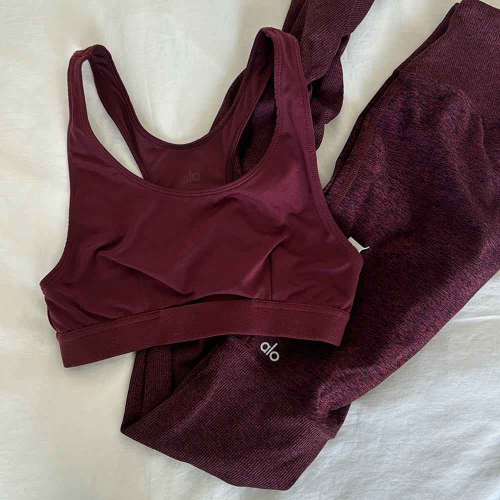 ALOYOGA ALOSOFT BLACK CHERRY Workout Set